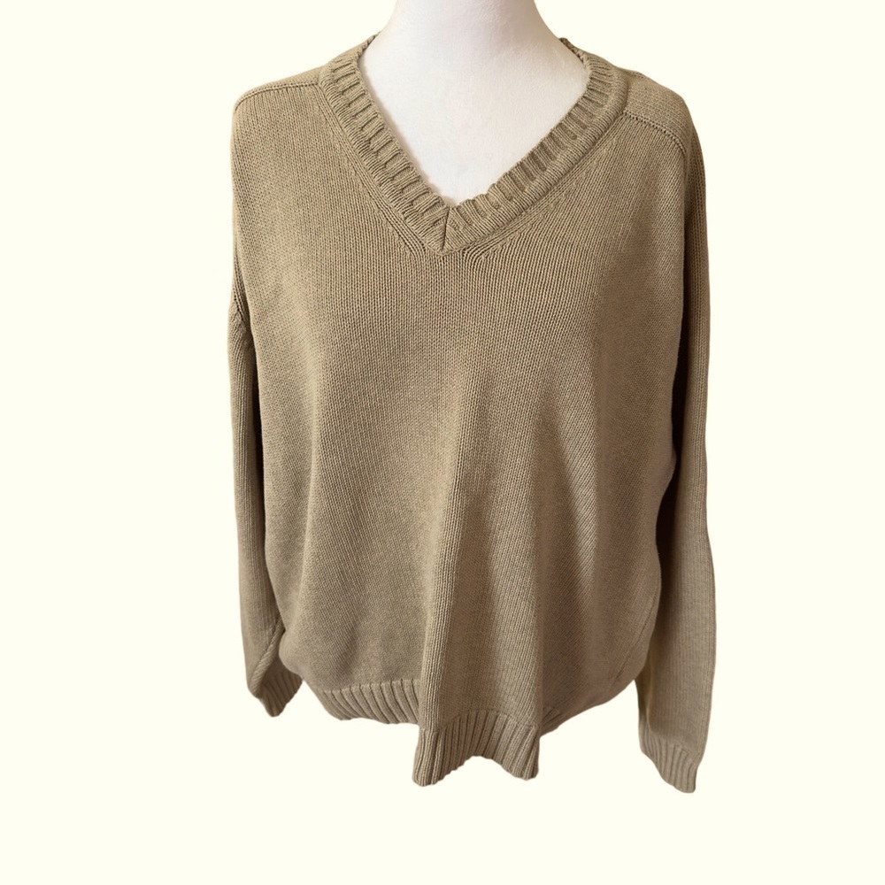 Lands End Size Regular/Femme XL 18-20, 100% Cotton, Loose Fitting Pullover